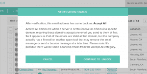 UpLead | Verification Statuses at Uplead