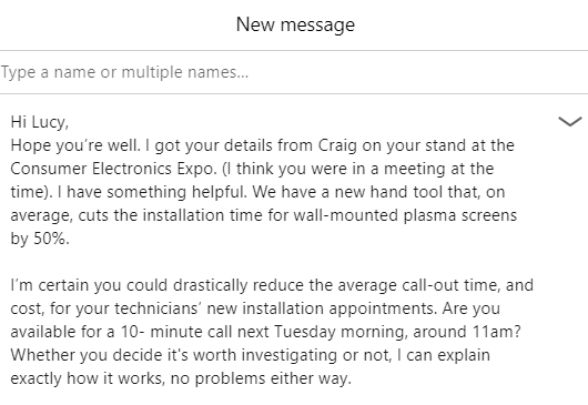 LinkedIn Message