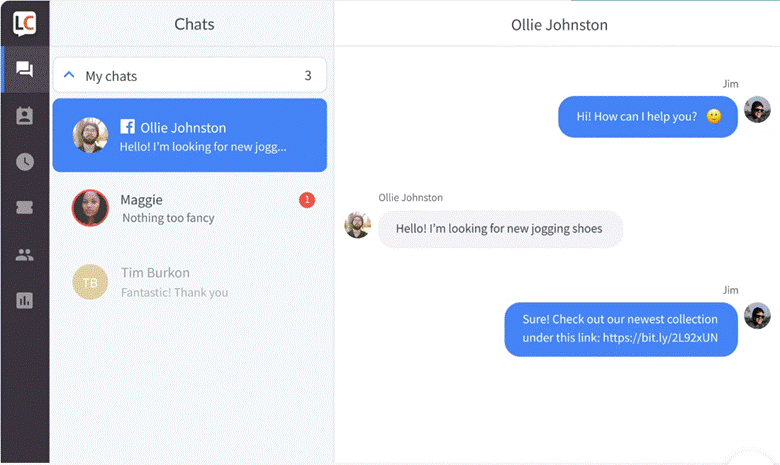 Live Chat Screenshot