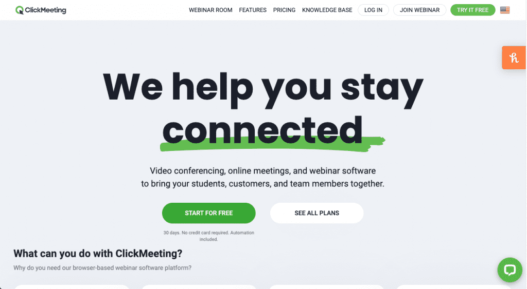 ClickMeeting connects to the top lead generation tools to grow your business
