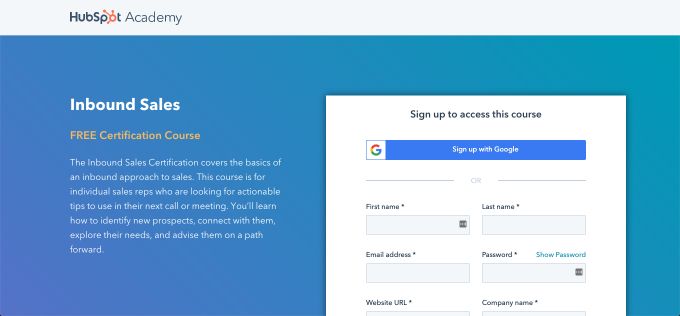 HubSpot Academy: Inbound Sales