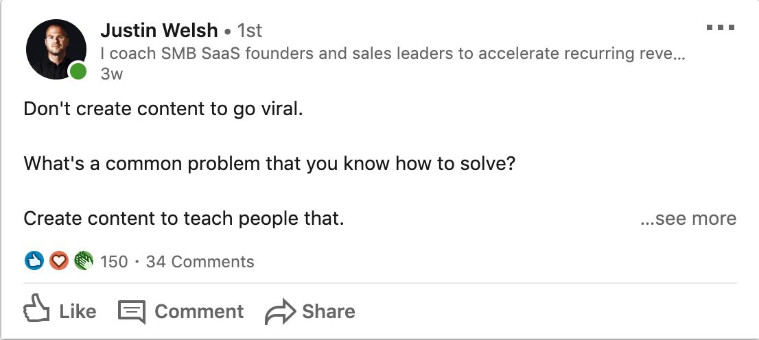 LinkedIn Lead Generation Post