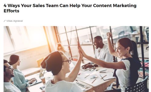 Content marketing efforts