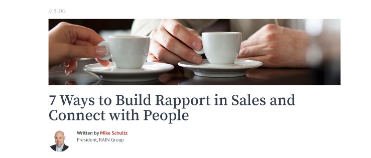 Build Rapport in Sales