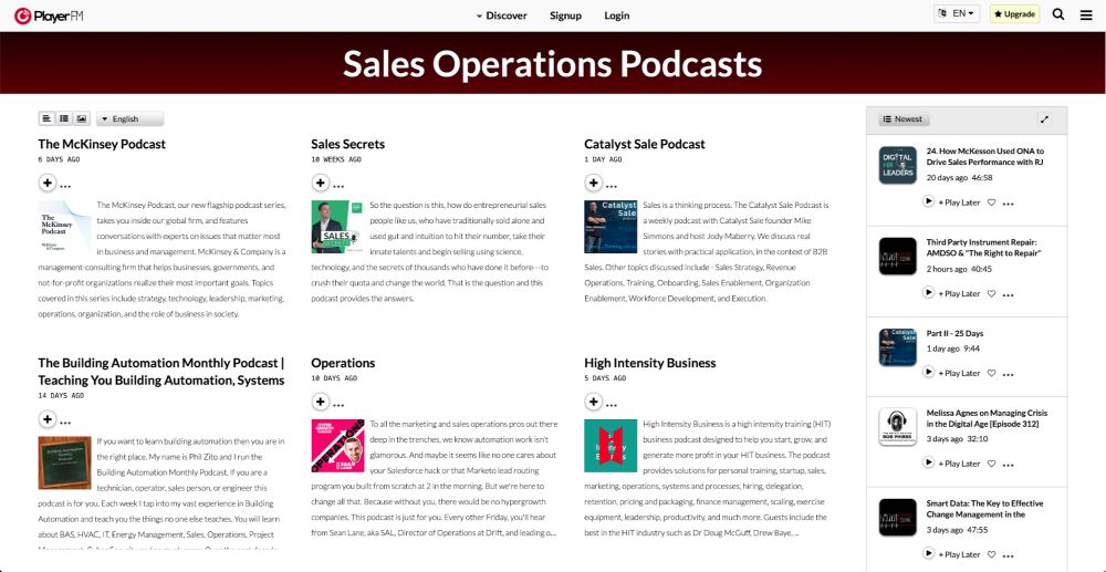 Sales Operations Podcasts