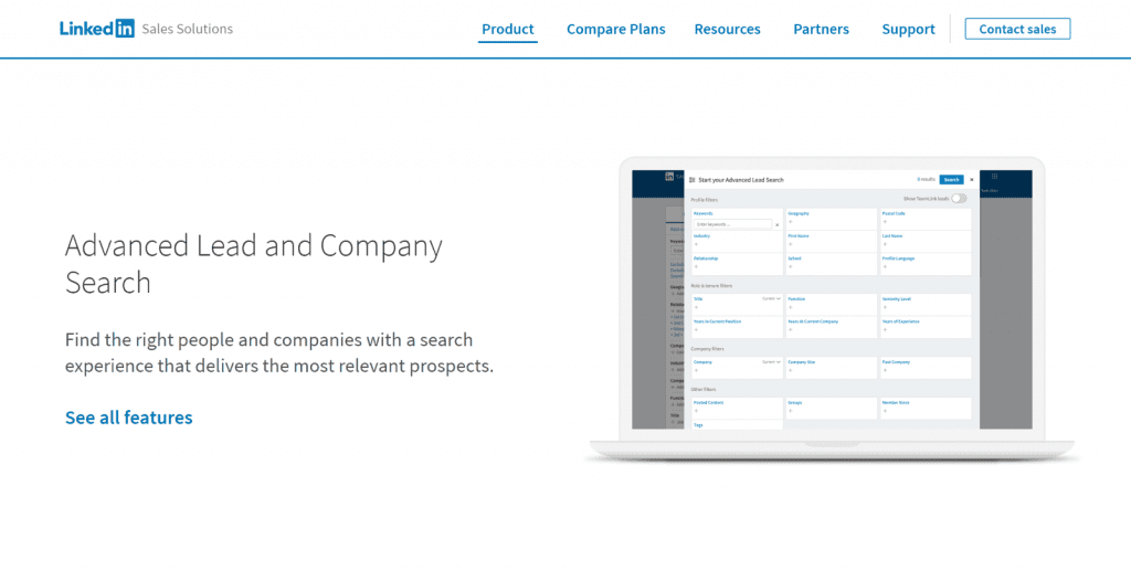 Linkedin Sales Navigator Screenshot