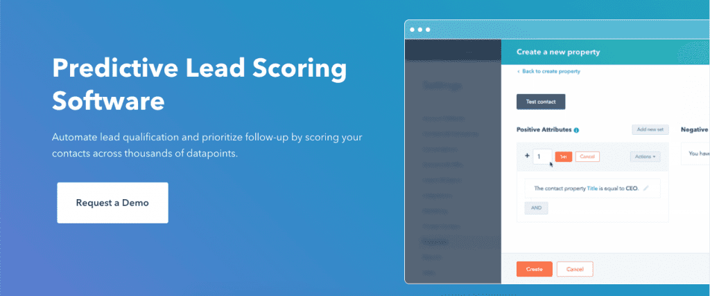 Hubspot for lead scoring