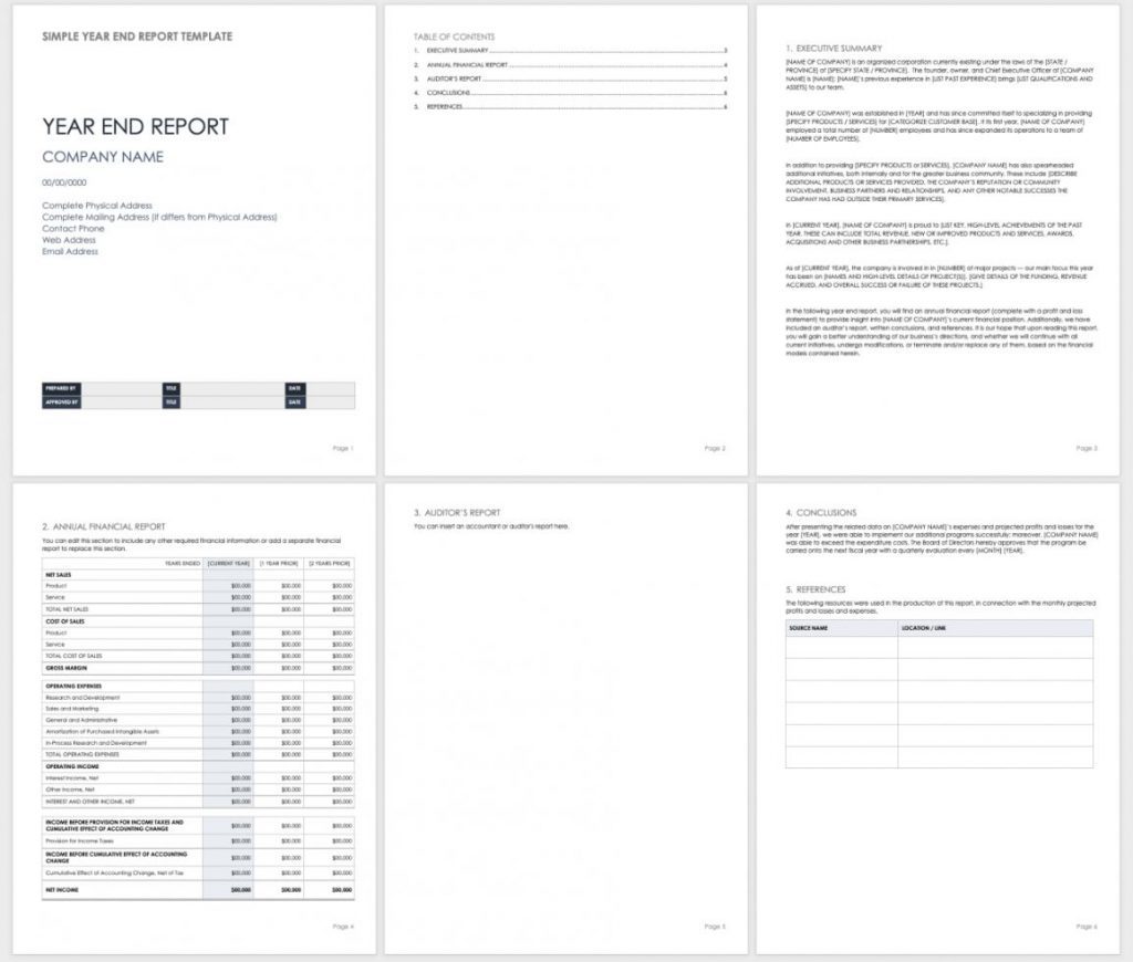 Annual Sales Report Template