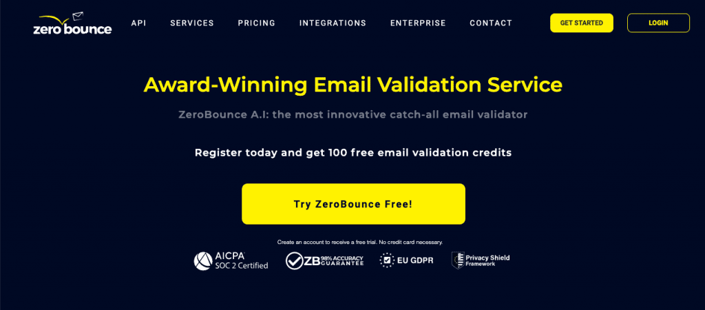 zerobounce-screenshot Zerobounce allows you to validate emails before using them.