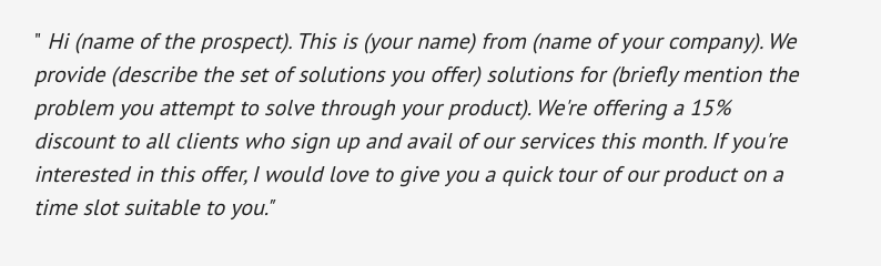 Use this cold call script to pitch great offers and discounts without sounding like another telemarketer.