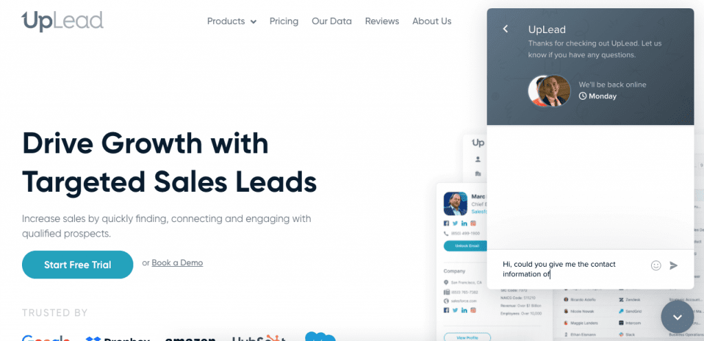 Drive growth with targeted sales leads using Uplead