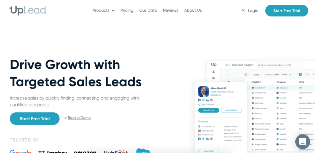 UpLead is an online B2B sales intelligence platform where you can easily find someone's emails.
