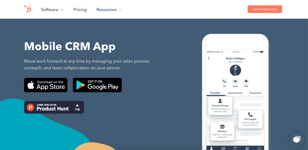 Hubspot CRM lets you scale up your sales and your team with powerful capabilities allowing you to do everything from its app