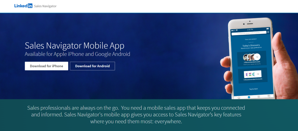 LinkedIn sales navigator mobile screenshot