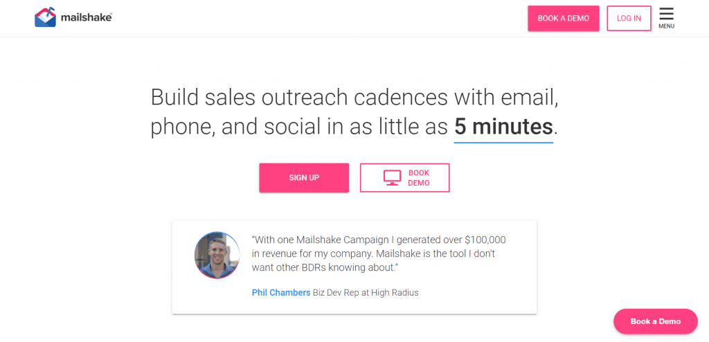 Mailshake is a sales engagement app that uses personalized email outreach to find prospects.