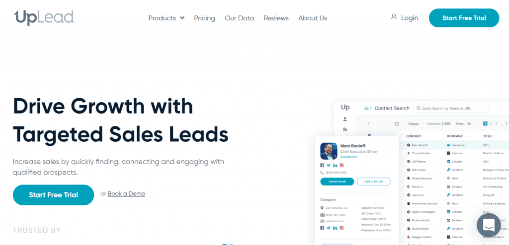 UpLead is an online B2B sales intelligence platform where you can easily find someone's emails.