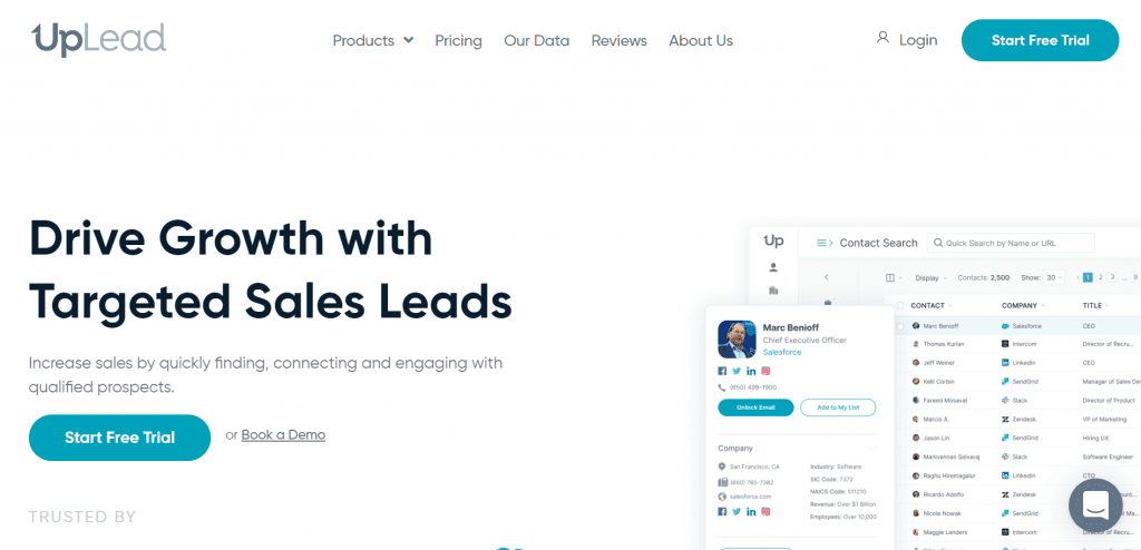 UpLead is a B2B prospecting tool that uncovers high-quality contact and company data.