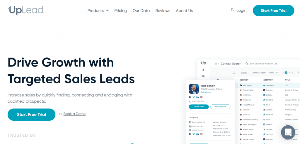 UpLead is a B2B prospecting tool that uncovers high-quality contact and company data. 