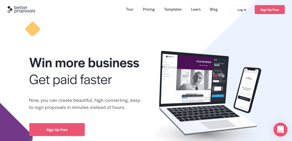 Better Proposals is an online proposal software that allows you to send high-quality proposals.