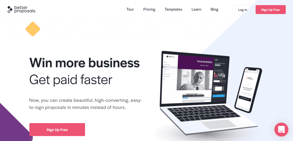 Better Proposals is an online proposal software that allows you to send high-quality proposals. 