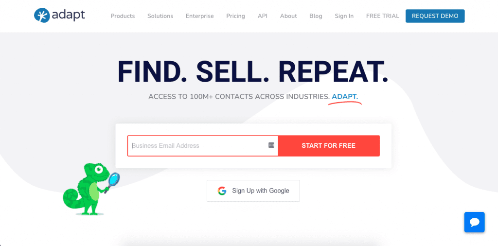 Adapt is another email lookup tool in the form of a Chrome extension. The platform is designed for prospecting, lead building, and lead engagement.