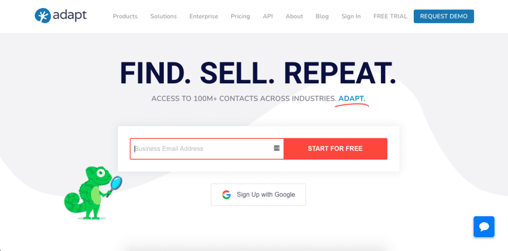 Adapt is another email lookup tool in the form of a Chrome extension. The platform is designed for prospecting, lead building, and lead engagement.
