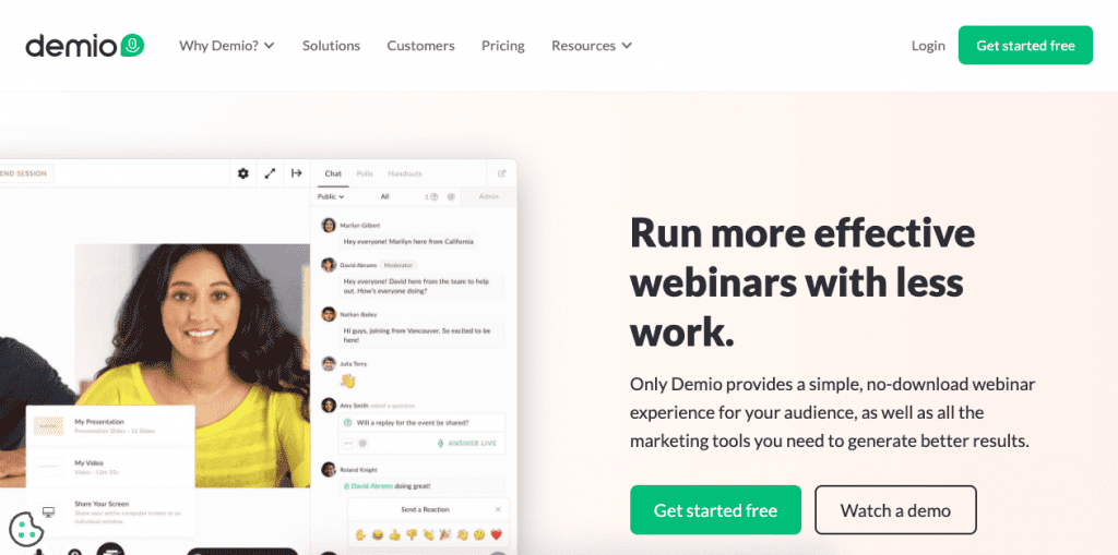 Demio has made a real effort to keep the platform updated with new trends and features so you always get the latest on webinars for your class.