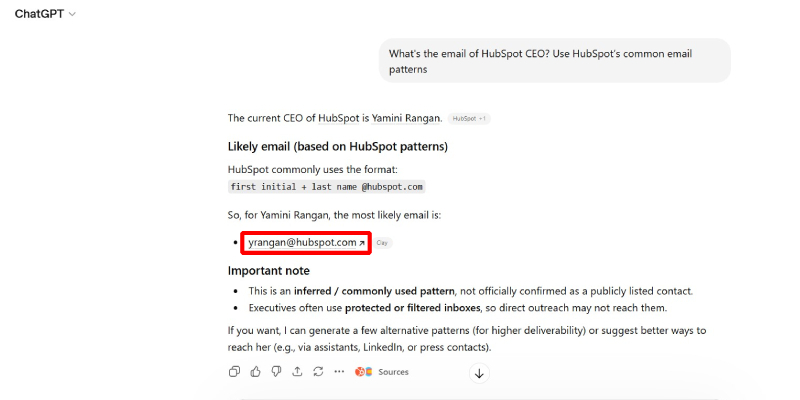 find CEO email using AI