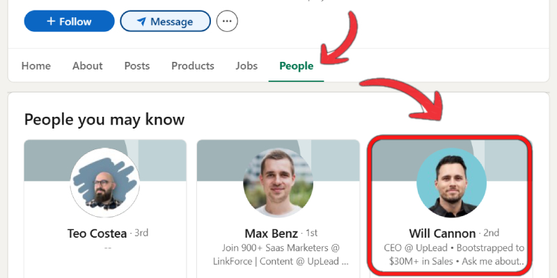 Find CEO of a company on LinkedIn