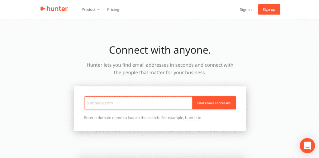 Hunter.io is a great option to find email addresses based on the parent company.