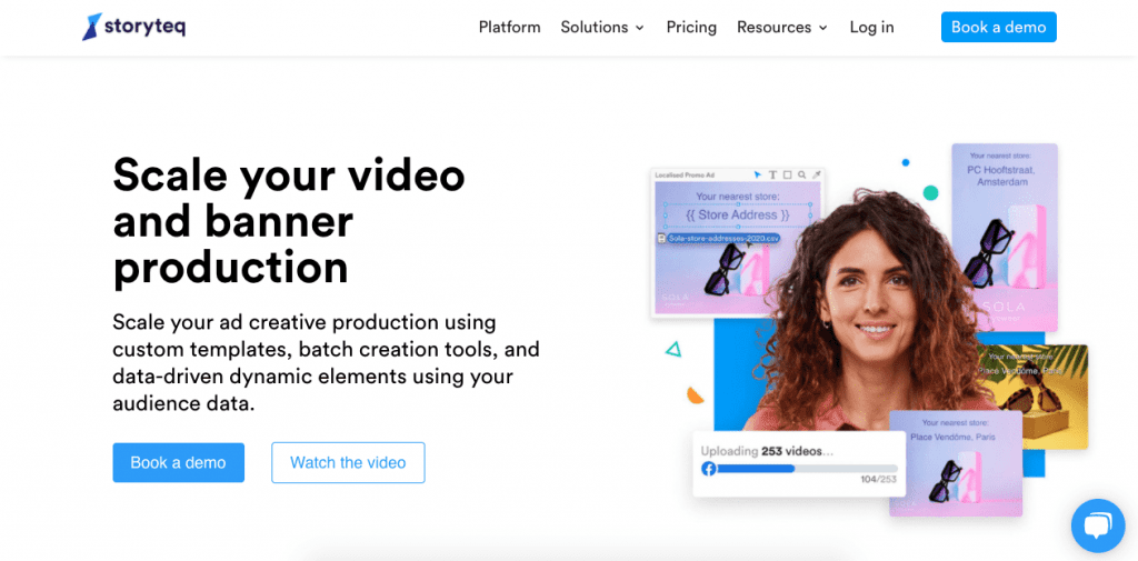 Storyteq is a video personalization platform that makes videos to increase the likelihood of conversion based on your customer and business data.
