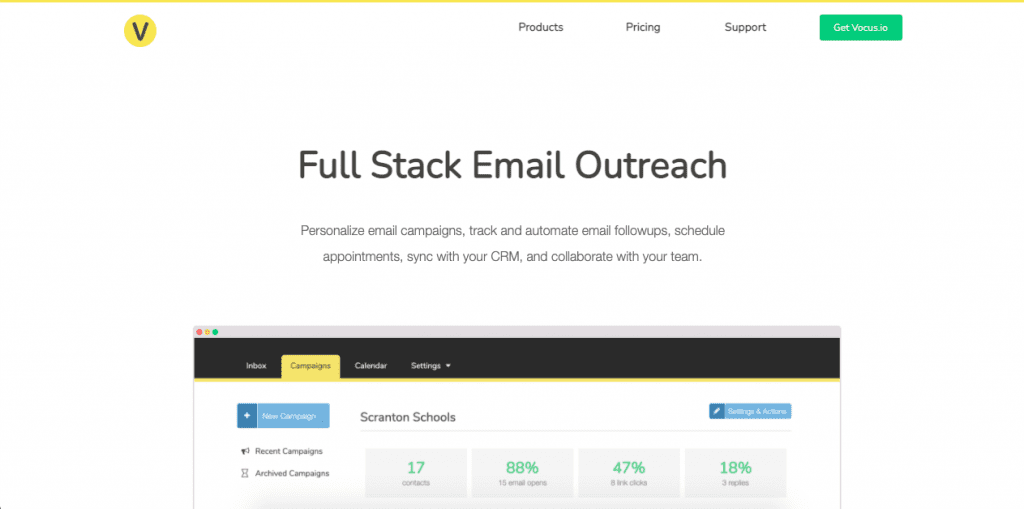 Vocus.io is made for Google Chrome users to expand their Gmail capabilities.