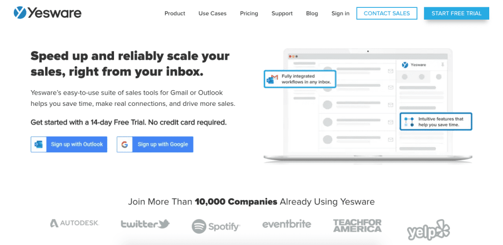 Yesware is a full sales suite with great cold emailing capabilities
