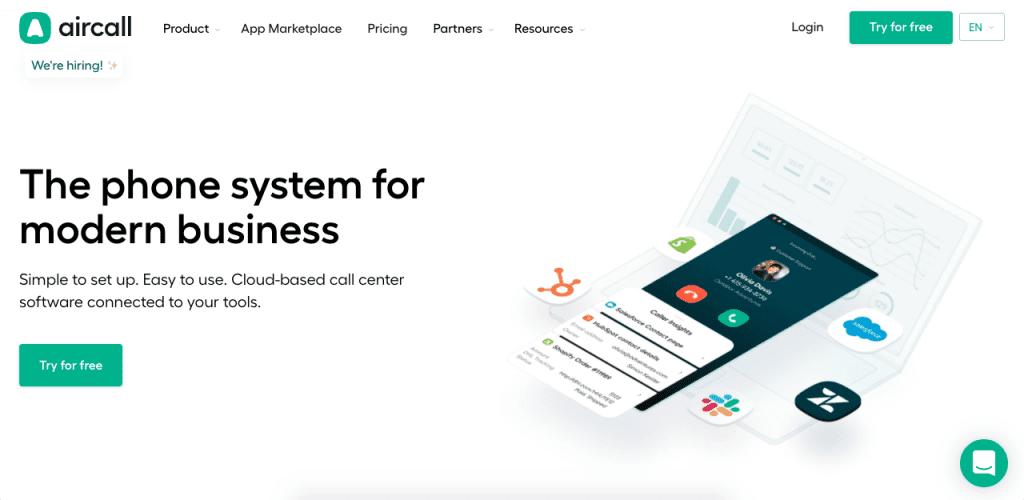 Aircall is a very powerful solution for cold calling that’s easy to scale according to your needs.