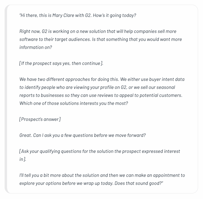Don’t just call people Instead, fill them up with information and then ask them to buy something. You need to tailor the information, letting them choose where they want you to expand.