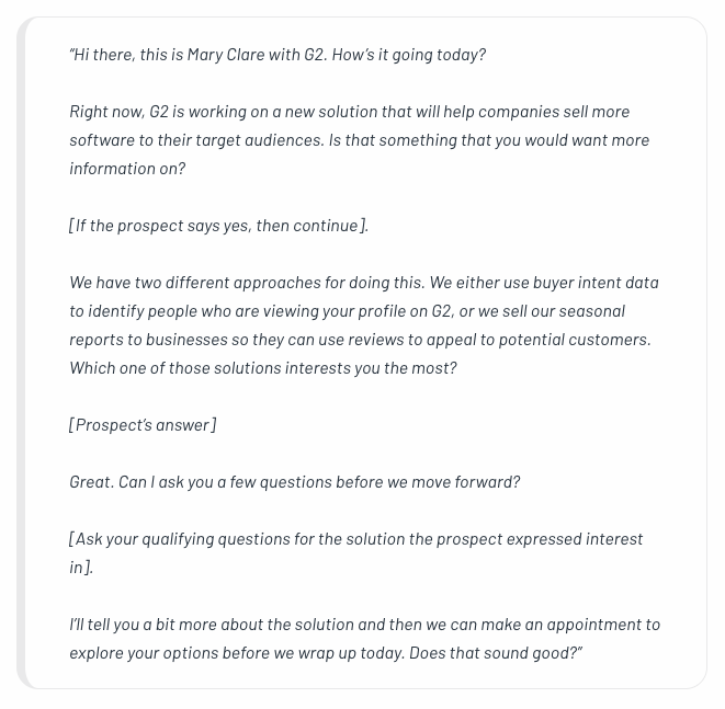 Don’t just call people Instead, fill them up with information and then ask them to buy something. You need to tailor the information, letting them choose where they want you to expand.
