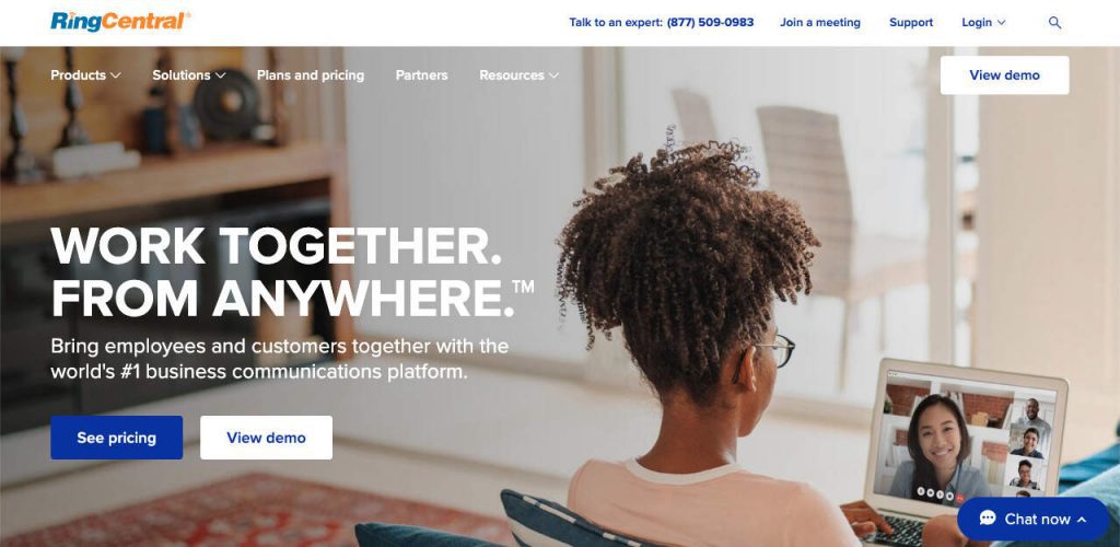 RingCentral is popular with multiple companies and works with many devices, making it perfect for remote workers