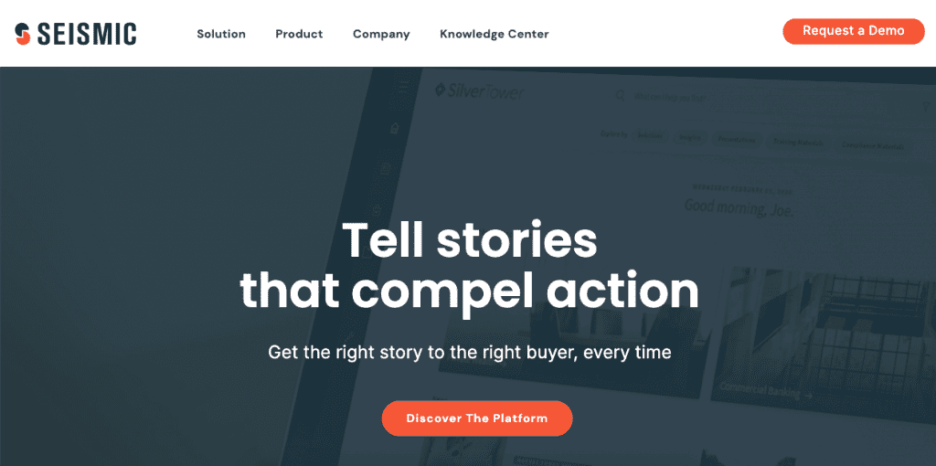 Seismic is a content marketing system that helps you generate sales and builds your business on it.