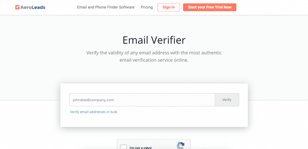 AeroLeads is another lead finder tool with email verification capabilities