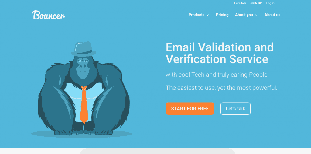 Bouncer is an email verification tool with a quirky look. It is great for both single and bulk verifications.
