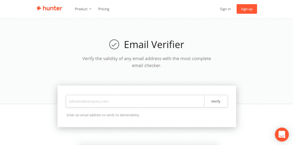 Hunter is a lead finder with an integrated email verifier to improve its results.