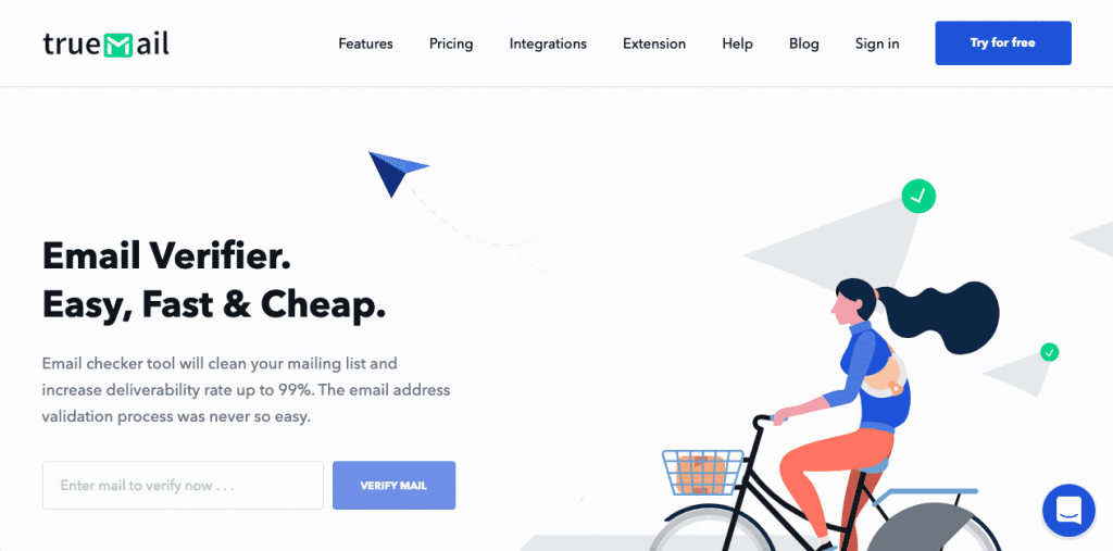 TrueMail is a bulk email verification system offering 1000 free credits for new users