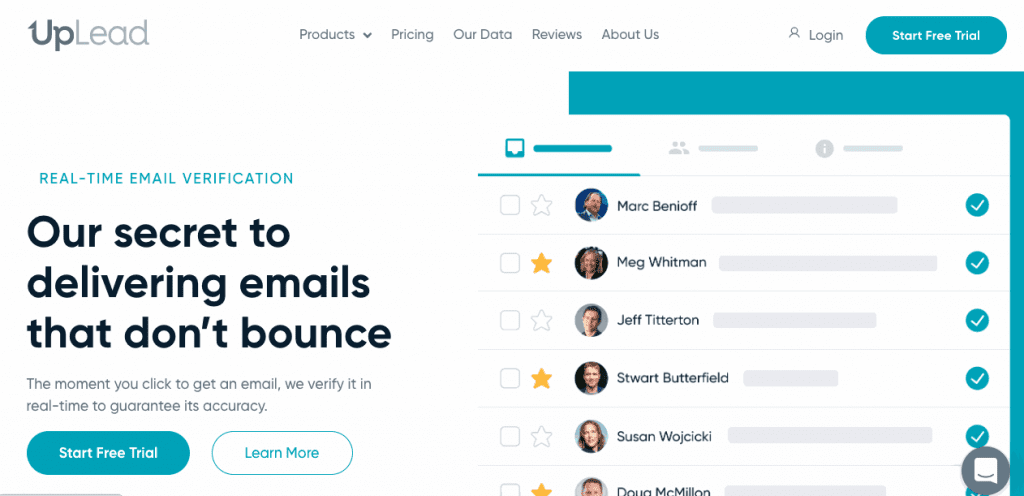 With UpLead, you can not only find anyone’s email address and phone number, but you can also easily verify all of your email addresses in no time.