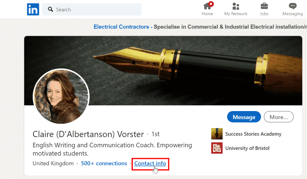 The easiest way to find a person’s email address on LinkedIn is to send them a connection request.