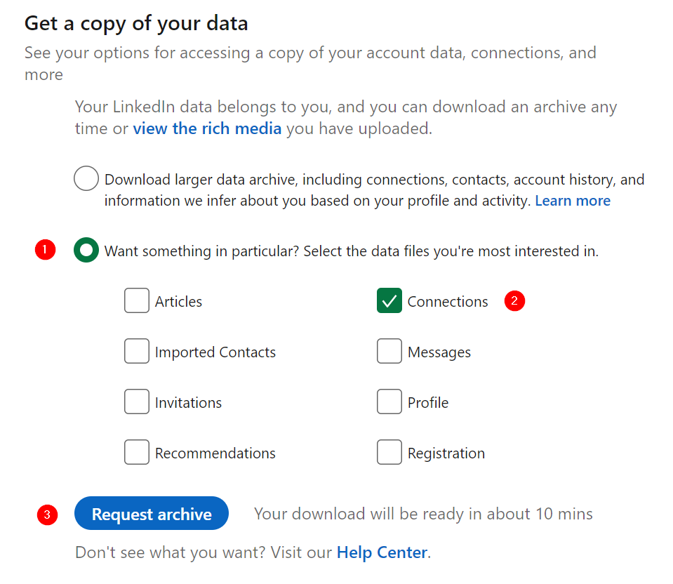 Select the data files you’re most interested in.