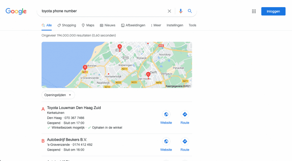 de meeste bedrijven, klein of groot, hebben Google-profielen met alle informatie die relevant is voor klanten