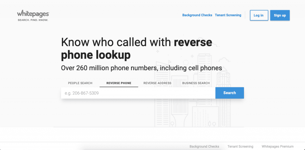 Whitepages on ilmainen online-tapa löytää jonkun puhelinnumero ja osoite.