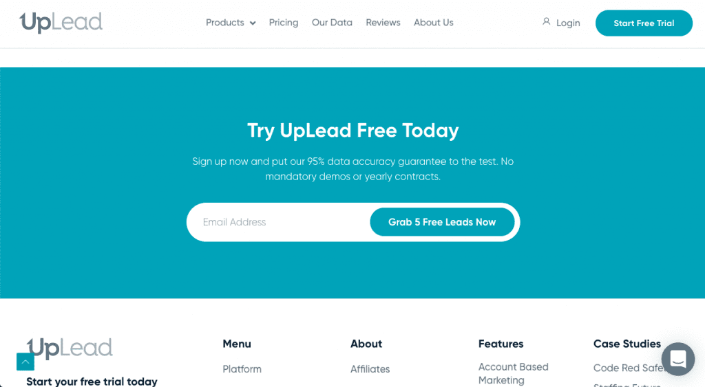 Grow your email database by offering your users a quick discount or freebie in exchange for their email