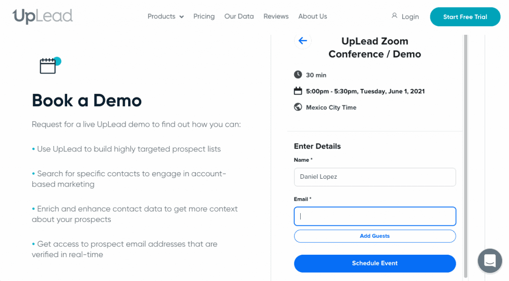 free-email-database-generation Offering a free live demo can increase your email database for free.
