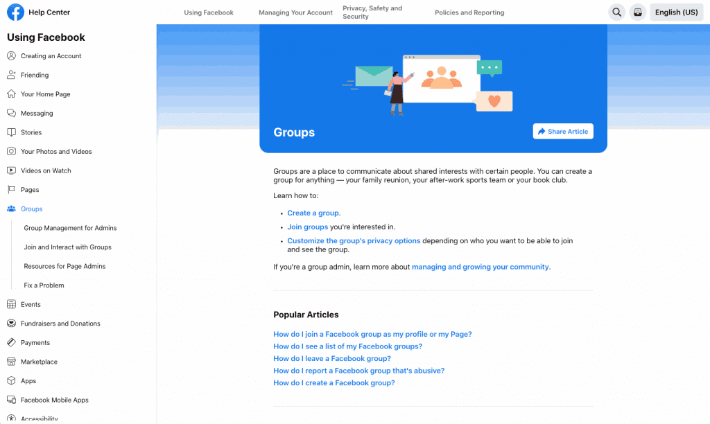Facebook Groups make it easy to connect with specific sets of people, like family, teammates or coworkers.